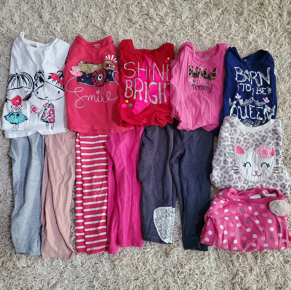 2T Girl Long Sleeve, Pants, Sweatshirt Lot